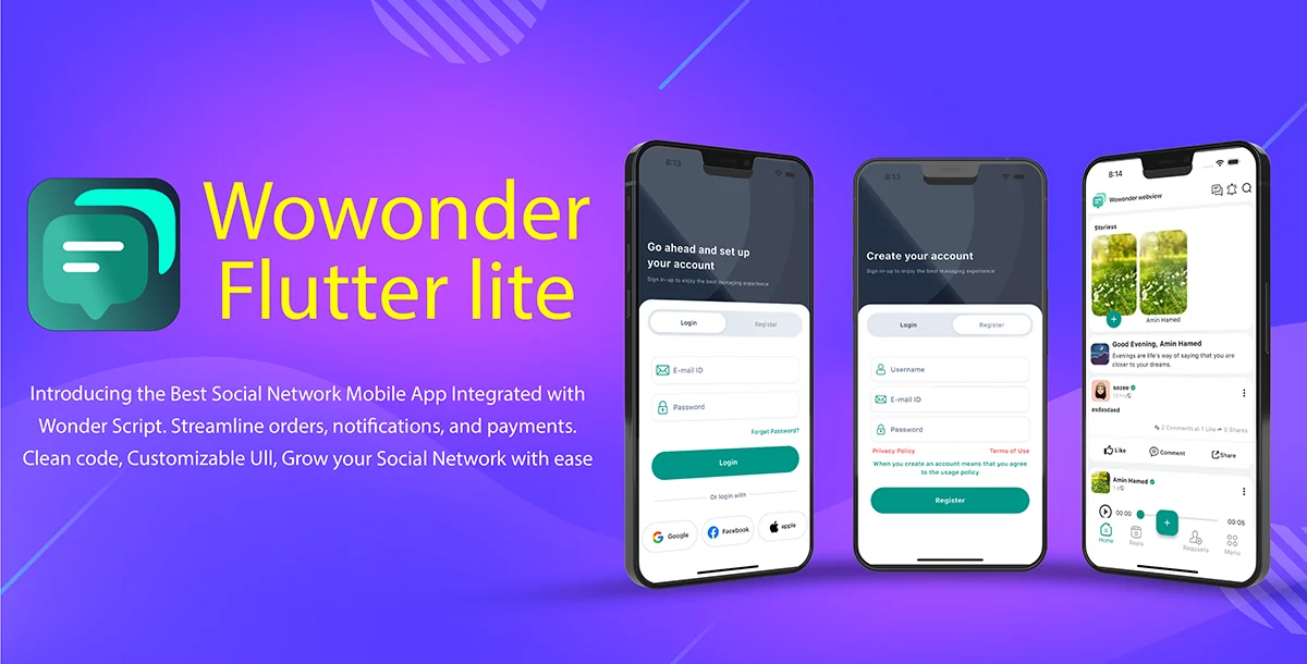 WoWonder Flutter Lite - For WoWonder Social PHP Script