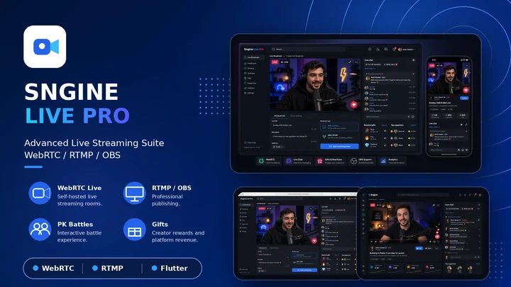 Sngine Live Pro – Advanced Live Streaming Suite
